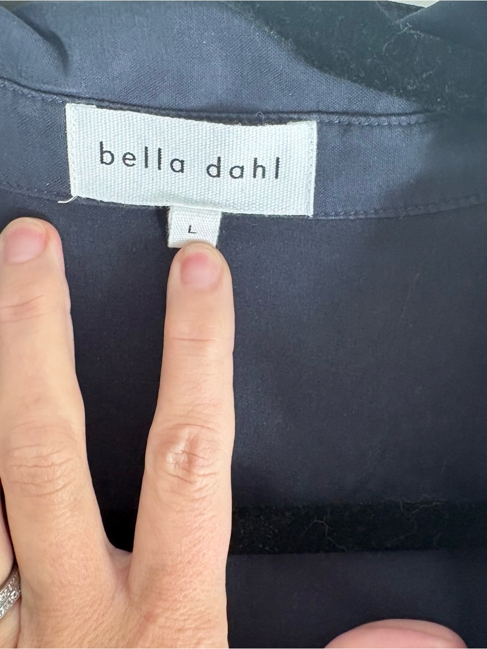 Bella Dahl | Belted Collared button down Jumpsuit | Size L | quiet luxury - Picture 4 of 7